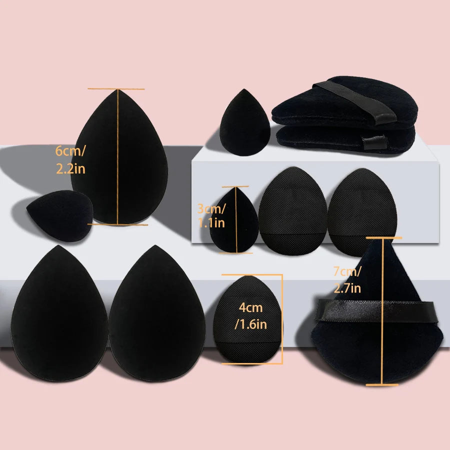 12-Piece Giant Soft Makeup Egg Set for Flawless Base and Corner Application – Perfect for Beginners!